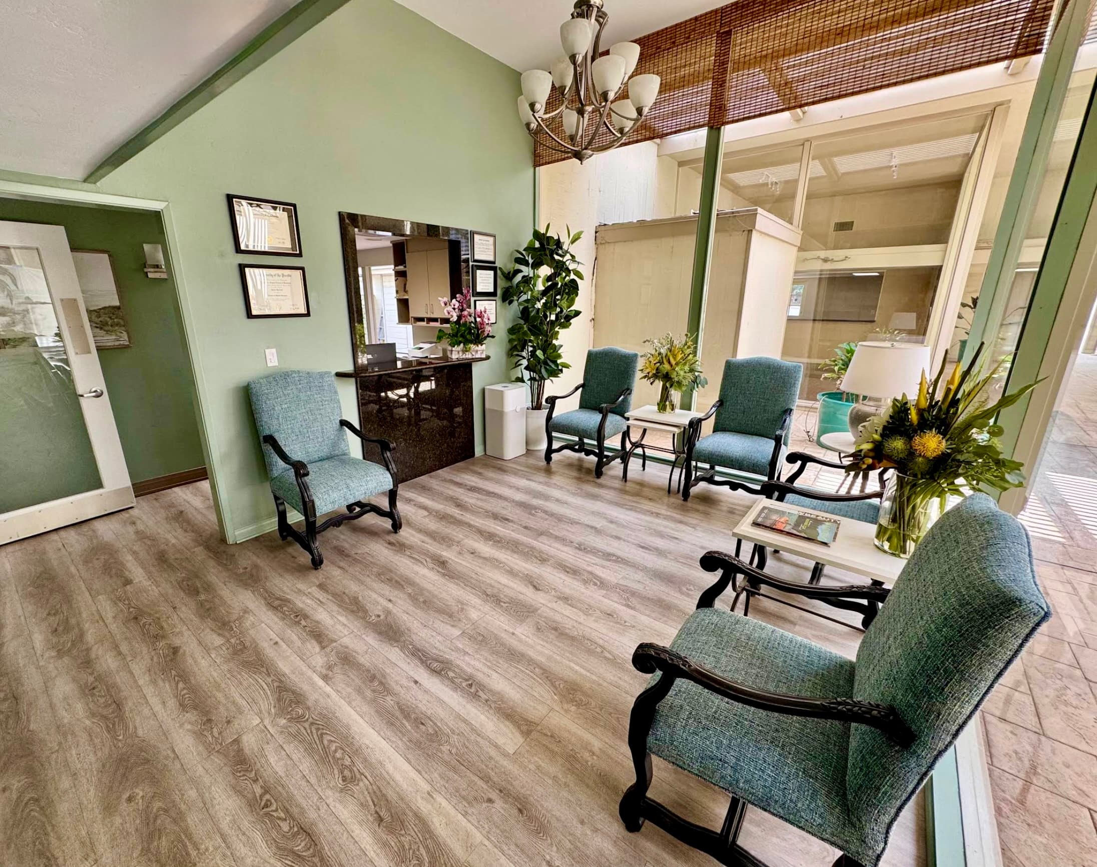 Solana Beach Dental Office waiting room